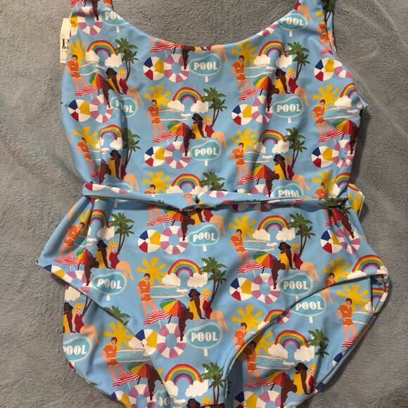 Hilary MacMillan Fun Retro Swim Suit 4X - Picture 1 of 4